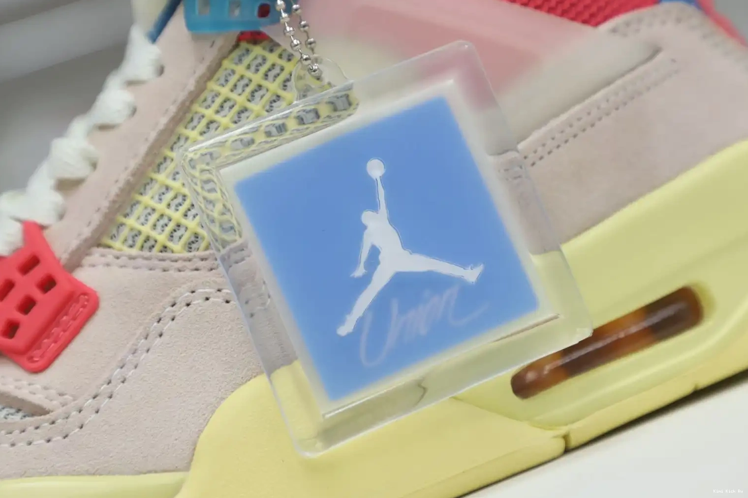 RETRO JORDAN UNION X ICE' 4 'GUAVA LA Kimikick AIR 0709